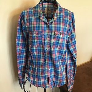 Shirt Hollister Plaid button down S Small